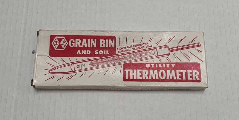 Vintage Aluminum Grain Bin And Soil Utility Thermometer-Fahrenheit Centigrade