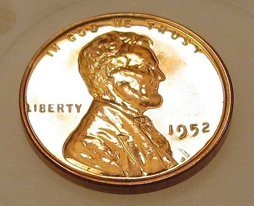 1952 Proof  Lincoln Wheat Cent EYE CANDY Blazing Red Beauty #215 ~ 4
