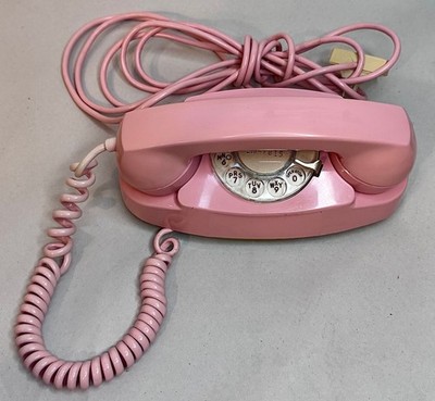 Vintage 1964 Western Electric 702B Pink Rotary Phone Bell System MCM USA