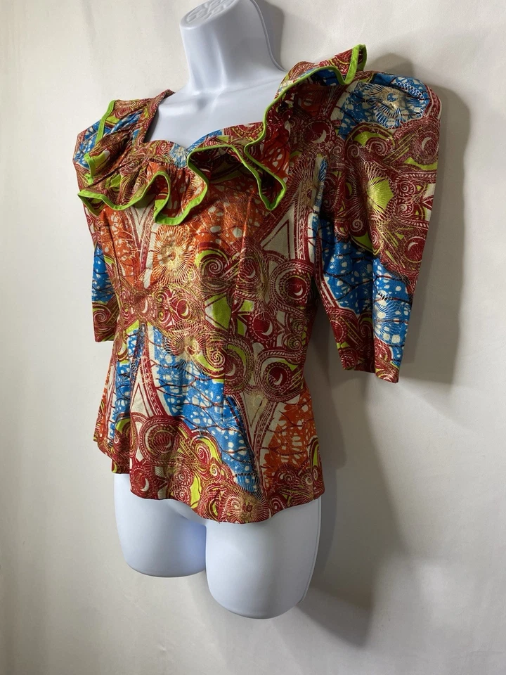 Camisa Afrique Nana Mujer Medidas Talla Pequeña Festival Bohemio Tribal Africano Foto 4 de 4