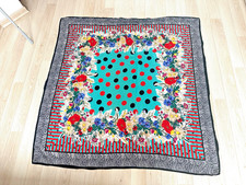 Original Vintage Rare Large TIFFANY Co T Design 1986 Printed Silk Scarf