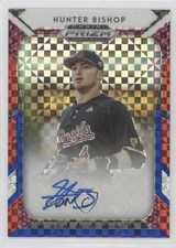 2019 Panini Prizm Draft Picks Red White & Blue /99 Hunter Bishop #17 Auto 2t9