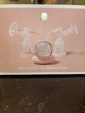 NCVI Double Electric Breast Pump Pink with Collection Bottles, Breast Shields
