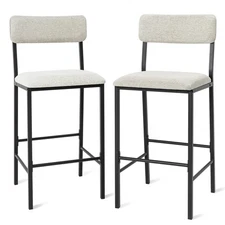 Bar Stools, Set of 2 Bar Chairs, Kitchen Island Chairs Counter Height Barstoo...