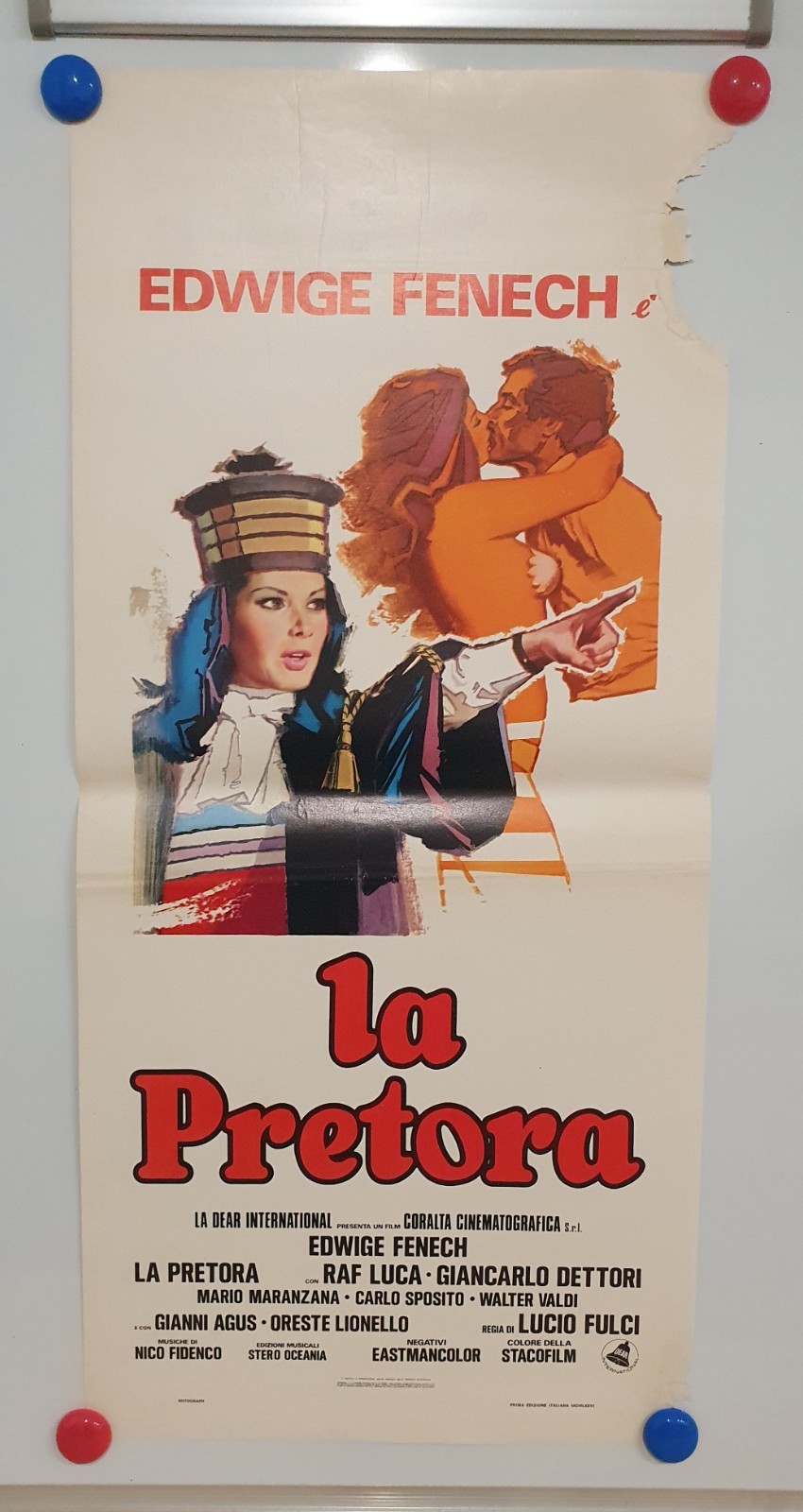 Locandina originale film La pretora (1976) - Regia di Lucio Fulci