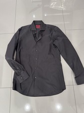 HUGO BOSS Slim Fit Easy Iron Black shirt Medium button down Men's