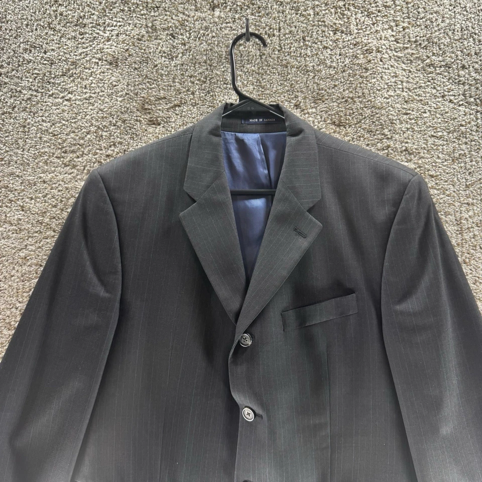 Vintage RRL Blazer Men 44 Blue Pin Stripes 3 Button Ralph Ralph Lauren Double RL - Image 4 of 4