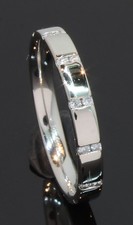 18 Carat White Gold Diamond Set Wedding Ring 0.15ct Size O (80.25.783)