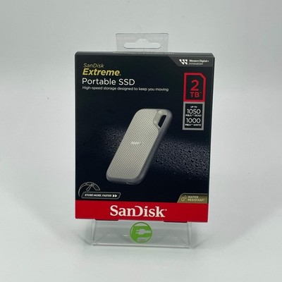 New SanDisk Extreme Portable 2TB USB-C SSD SDSSDE51-2T00-AW25 Water Resistant