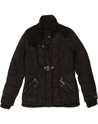 KHUJO Womens Padded Jacket UK 14 Large Black EF17