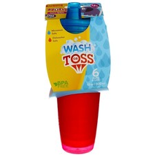 4 Pack Nuby Active Sipeez Toddler Cups, 10 oz, 6 Ct