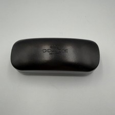 Authentic Coach New York Black Eyeglasses/Sunglasses Hard Case W/ Cleaning Cloth