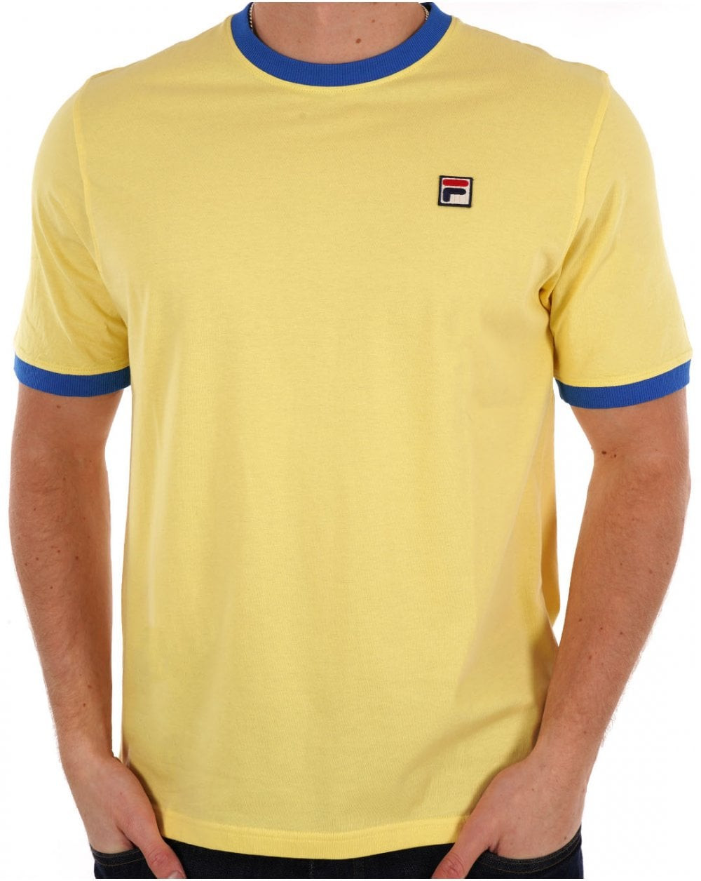 T shirt Fila Vintage Ringer Giallo Royal