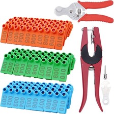 300PCS Livestock Ear Tags for Goat Cattle Sheep Pig Dog Deer Applicator P...