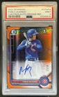 2022 Bowman Chrome Prospects Baseball Orange Pablo Aliendo #70 PSA 9