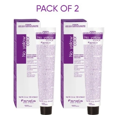 2 x Fanola No Yellow 8 ICE Light Ice Blonde Haarfarbe Creme 100ml Toner Dye