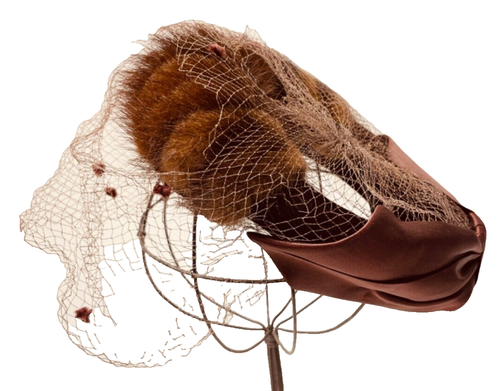 Vintage 1950s Woman's Mink Ring Hat - Picture 3 of 12