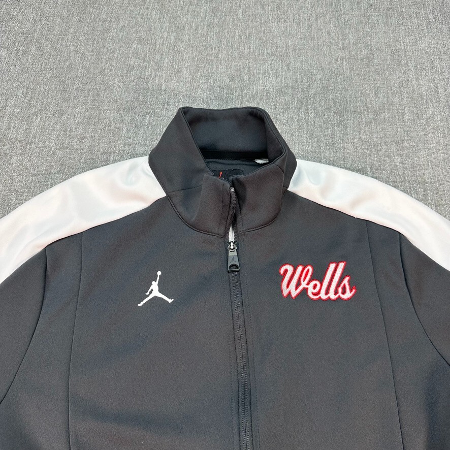 Vintage Nike Air Jordan Track Jacket Mens Large Black Full