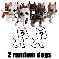 2pcs Littlest pet shop Toys bobble head great dane dogs girls Gen 3 little pets