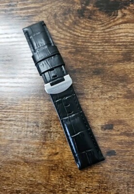 96.PANERAI用 24mm-22mm Panerai Daylight Watch 24/22mm OEM Black Alligator Strap with