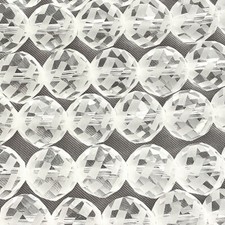 Etched Confetti Clear 12mm Round Ball Chinese Crystal Glass Beads Q1 Strand