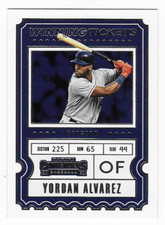 2020 Panini Contenders Winning Tickets Yordan Alvarez Houston Astros #WT-3