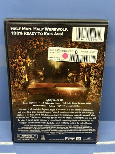 DEATH HUNTER: WEREWOLVES VS. VAMPIRES - (DVD, 2011) - Picture 2 of 2
