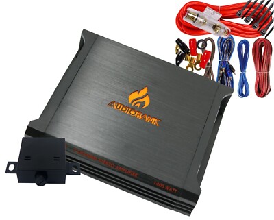 Audiobank AB-1400.2 Class A/B 1400W Max Power Car Audio Stereo Amplifier + Kit 