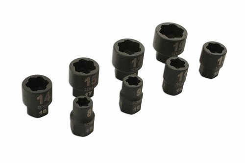 Damaged Rounded Off Bolt Nut Removal Tool Set 8mm > 19mm 3/8 Drive - Picture 2 of 4