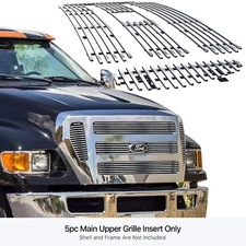 Fits 2004-2015 Ford F-650/F-750 Stainless Chrome Billet Grille Insert