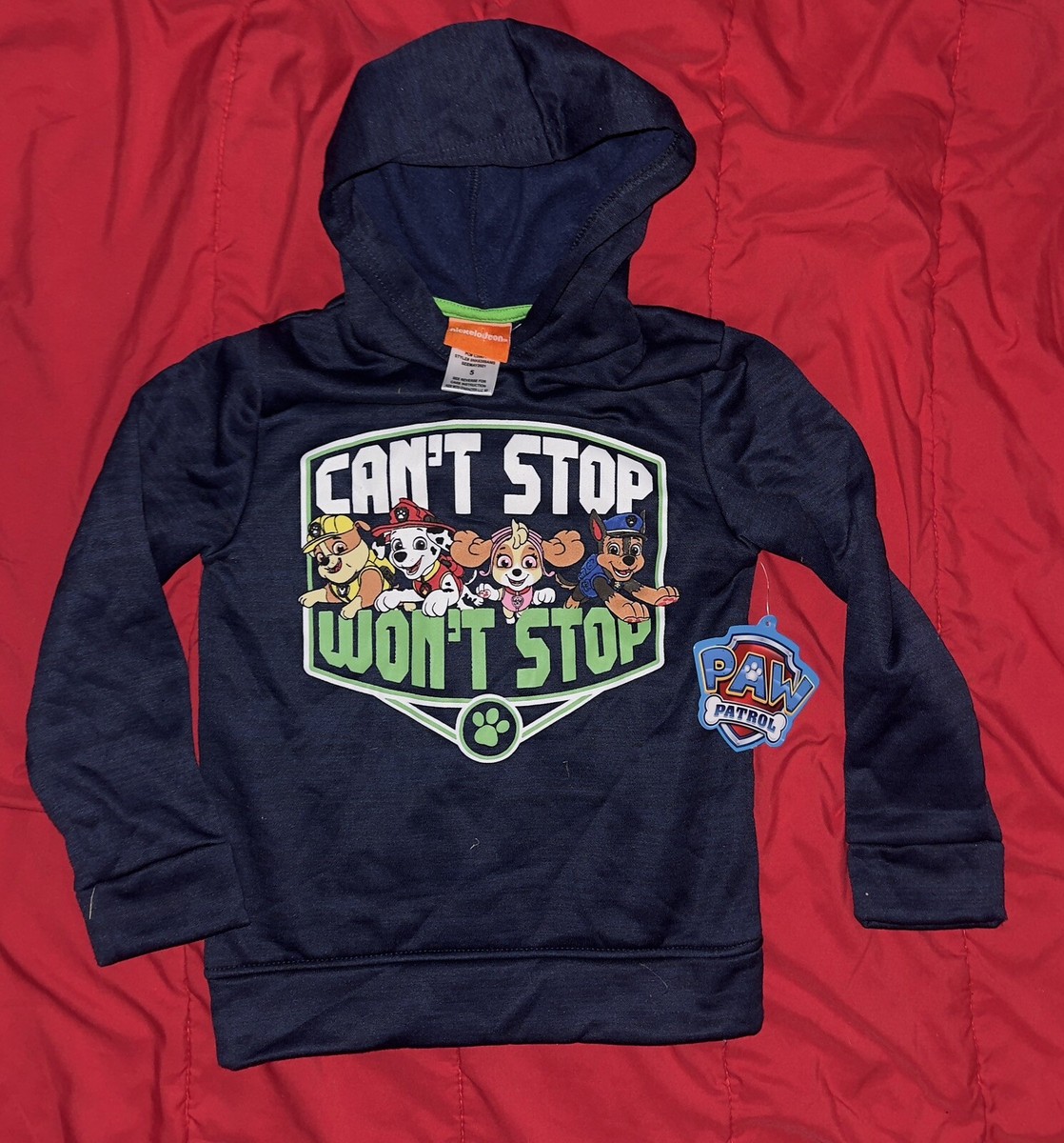 New With Tags Youth Girls Boys Blue Nickelodeon Paw Patrol Hoodie