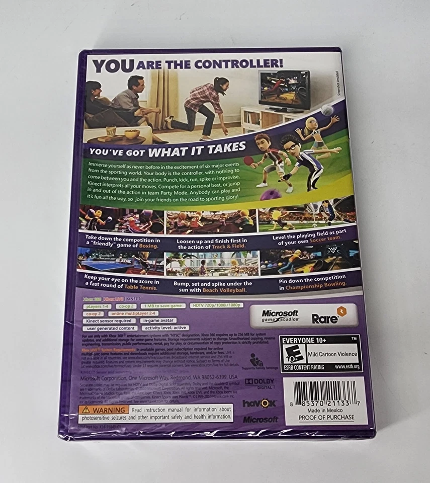 BRAND NEW & FACTORY SEALED Kinect Sports (Xbox 360, 2010) - FAST SHIPPING! - Image 2 of 4