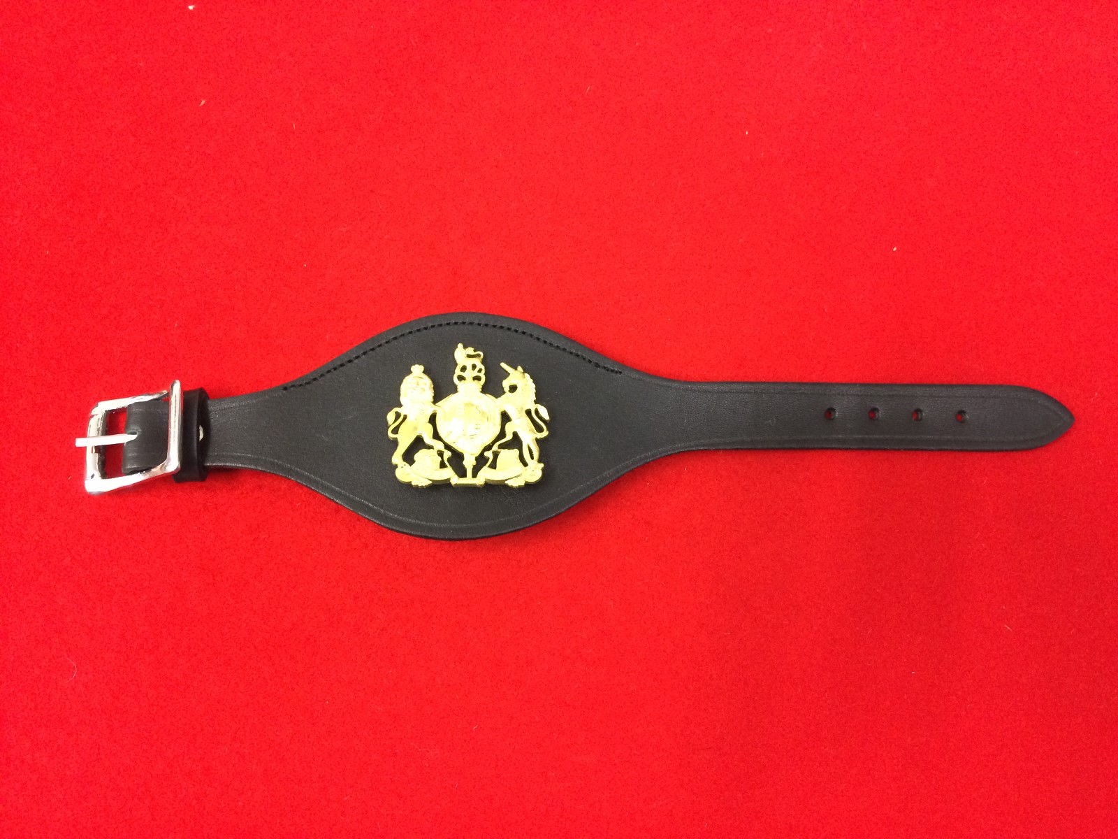 Military Army Black & Brown Leather Wrist Strap Army Rank Wrist Strap