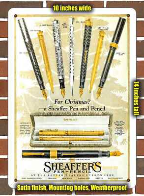 Metal Sign - 1922 Sheaffer's Pens and Pencils- 10x14 inches