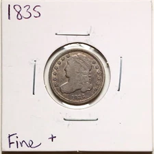 1835 10C Capped Bust Dime in Fine+ Condition #10823