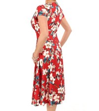 Robes avec des motifs rouges Floral pour femme