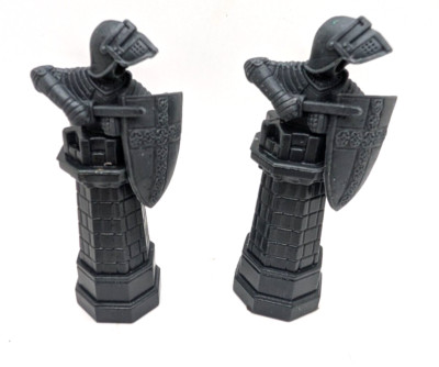 Harry Potter Wizard Chess Set Replacement 2 Black Rooks Plastic Pieces