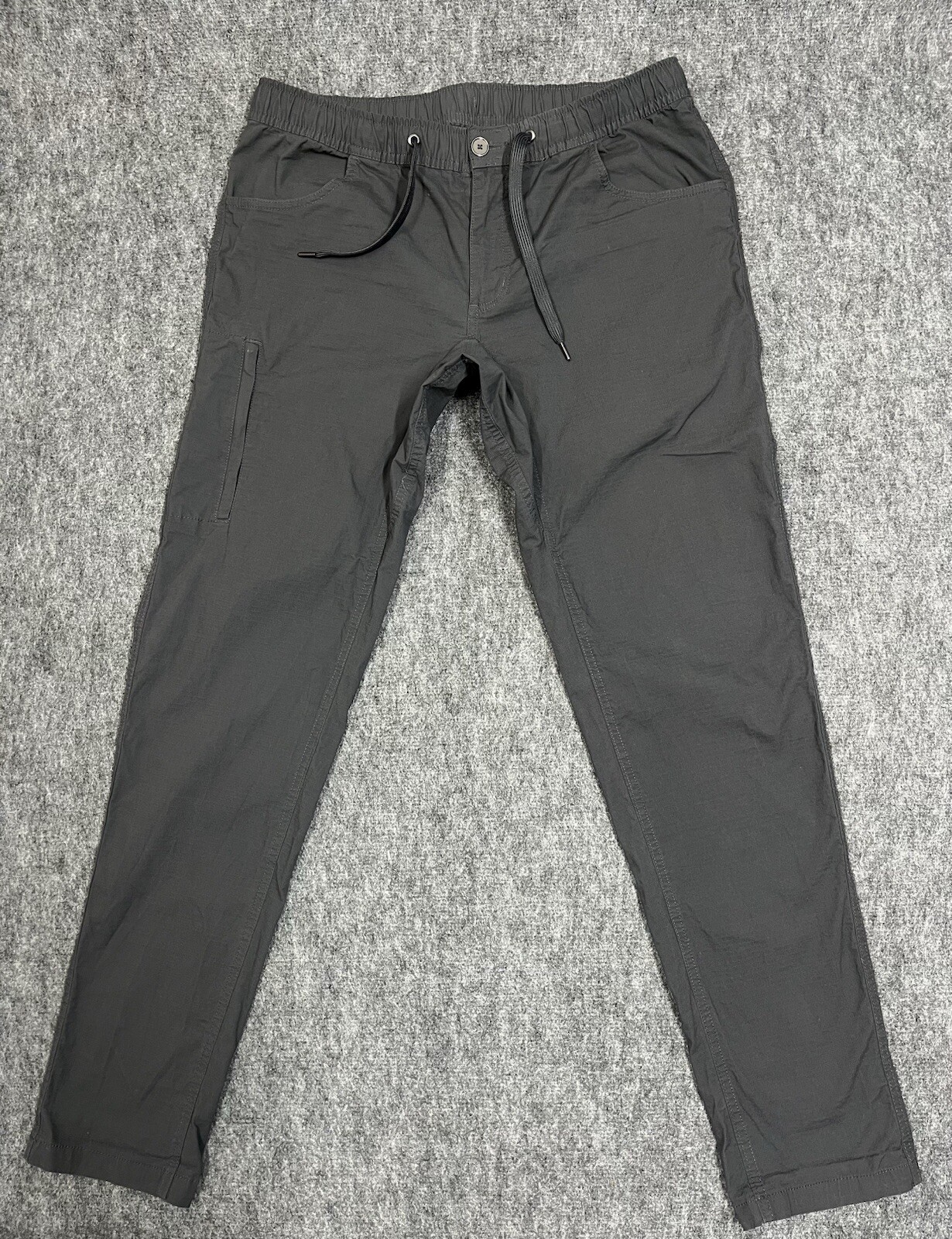 BYLT Pants Men Large Gray Weekender Pant Drawstring Stretch Casual Elastic Waist