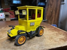 Vintage Bandai Japan Tin Litho Friction Drive Yellow Taxi Z-6 1960's Great Shape