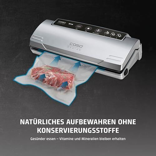 Caso VC 10 Vakuumiermaschine (1340) / 30 cm lang Schweißnaht / Natur Ran - Bild 5 von 7