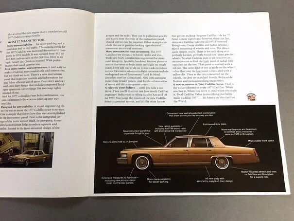 1977 Cadillac Fleetwood Line BIG size Sales Brochure Catalog - DeVille Limousine - Изображение 3 из 4