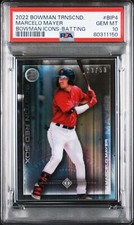 Marcelo Mayer 2022 Bowman Transcendent Collection Bwman Icons /50 Batting PSA 10