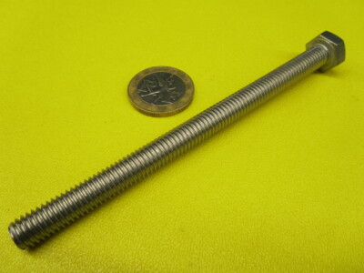 18-8 A2 Stainless Steel Bolt, FT, Metric, M8 x 1.25 x 110 mm Length, 10 Pcs