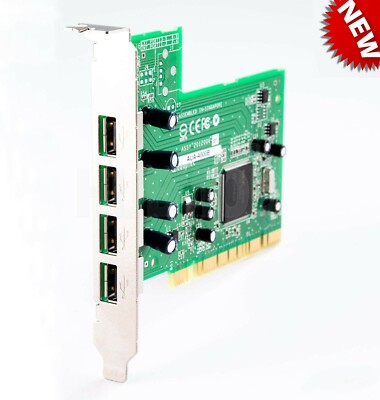Adaptec 4-port High Speed USB 2.0 PCI Controller Adapter Host Card AUA-4000B