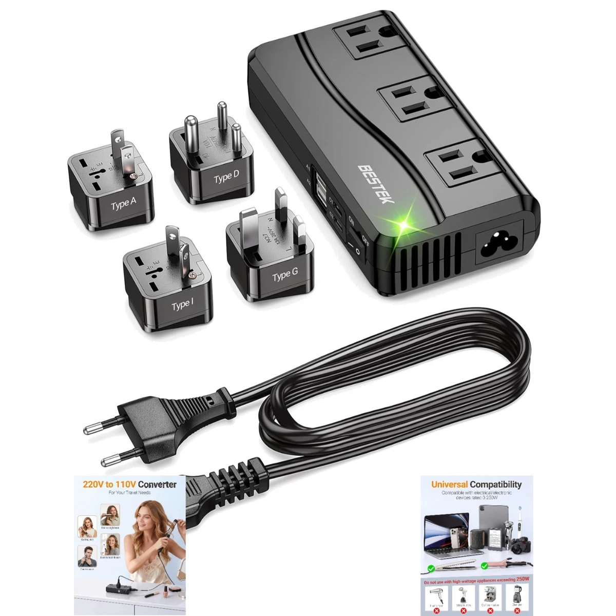 220v 转110v 转换器适配器| eBay