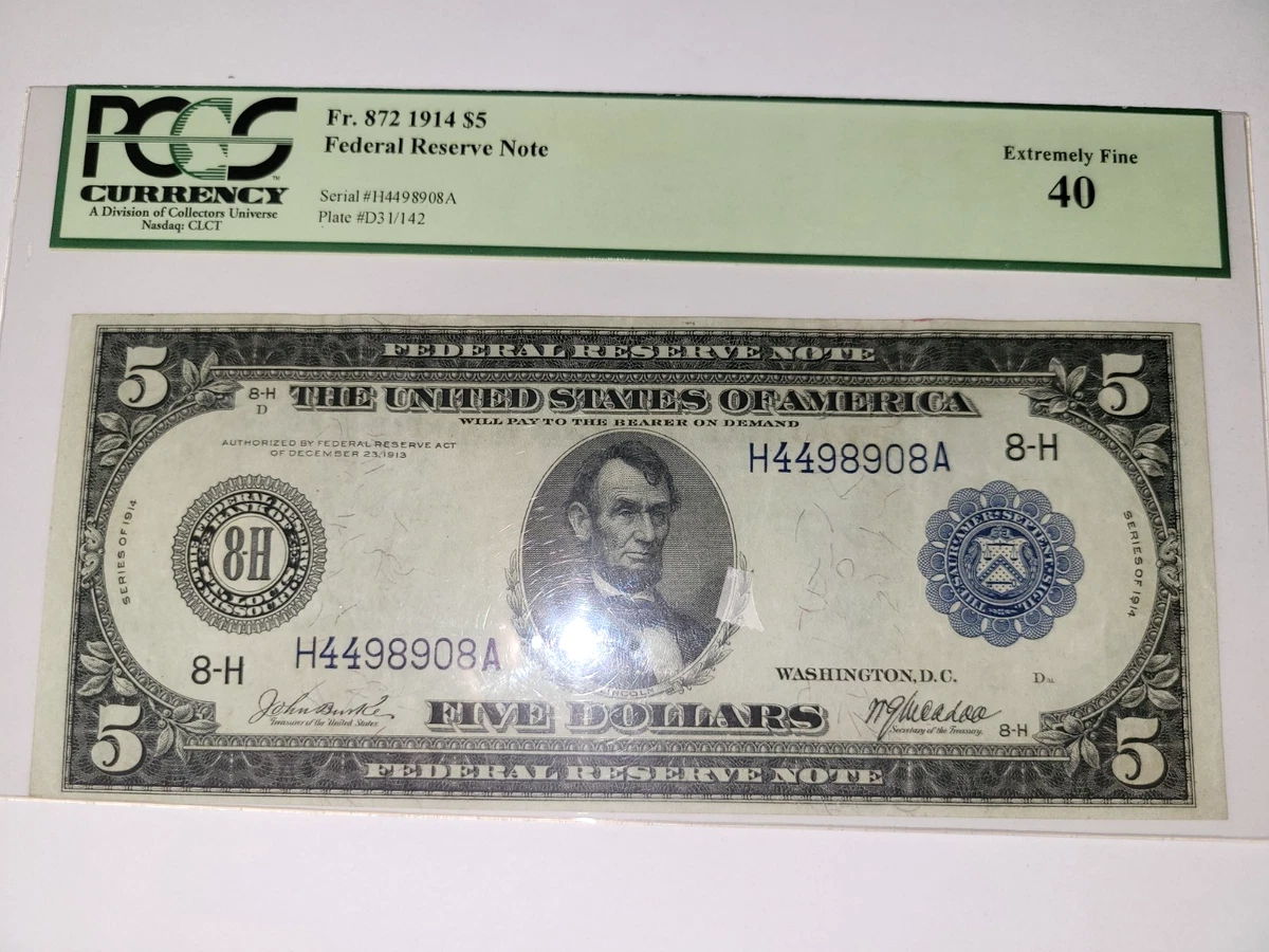 激レアG-RAP FATAL FRESH CURRENCY 40 Graded 1914 Year US Federal Reserve Large Notes for sale | eBay