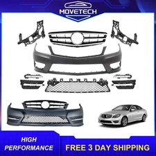 Front Bumper Grill Kit W/ Daytime Running Lights For 12-15 Benz C250 C300 C350