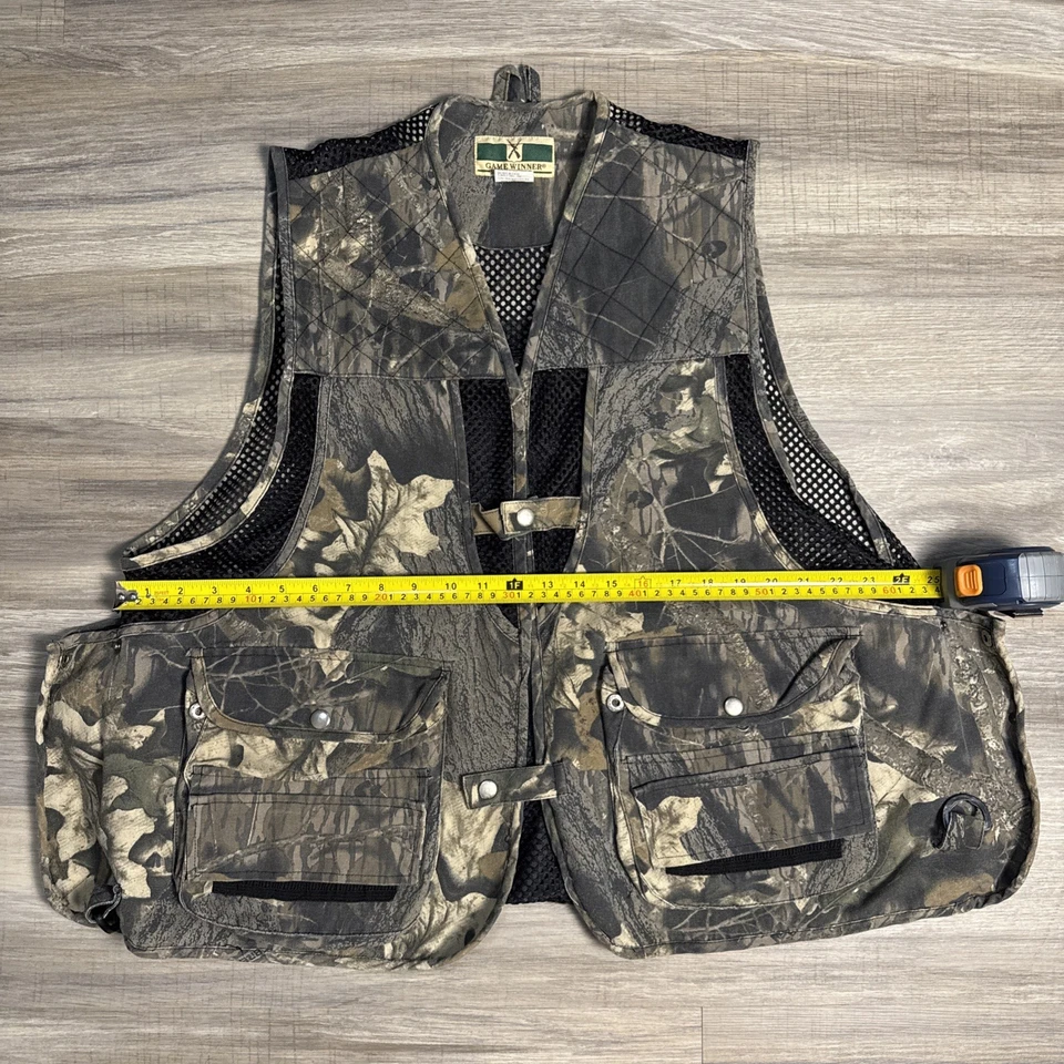 Game Winner Size L Hunting Sportswear Camouflage Camo Vest Game Pocket Pouch - Image 2 of 4