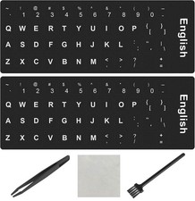 2 Pcs English Keyboard Stickers Universal Replacement Keyboard Letter Stickers