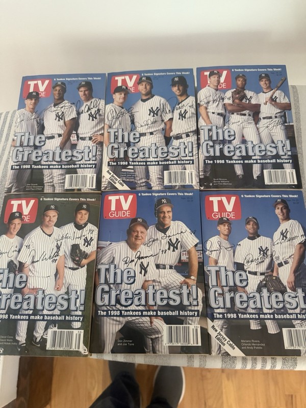 TV Guide Lot Of 6 Yankee 1998